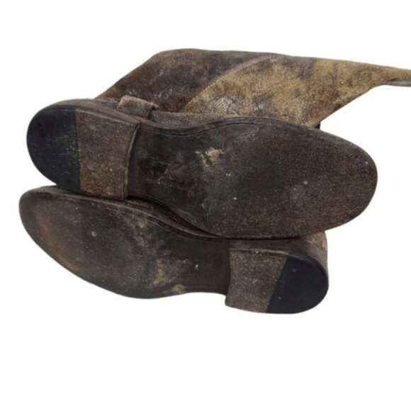 Frye Phillip Distressed Studded Tall Leather Boots 9B - Picture 10 of 13